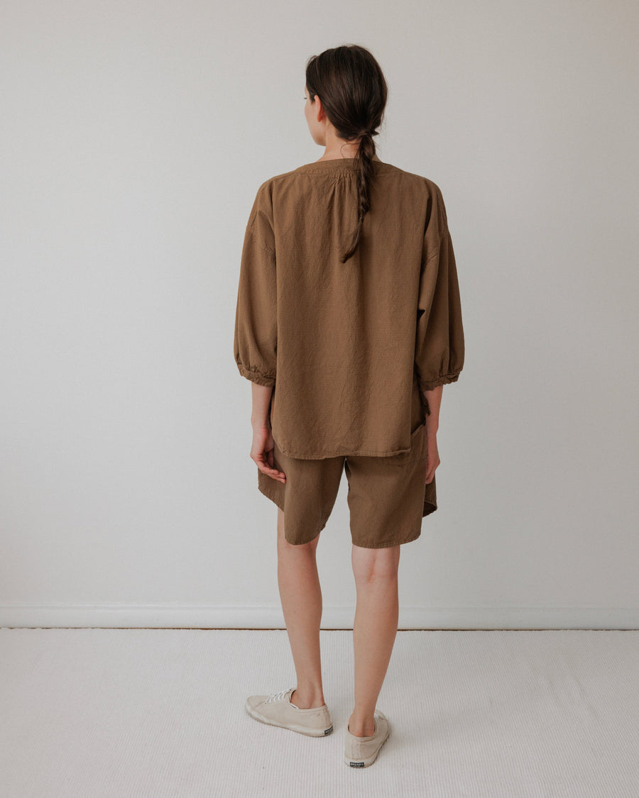 WOVEN POPOVER - SEPIA