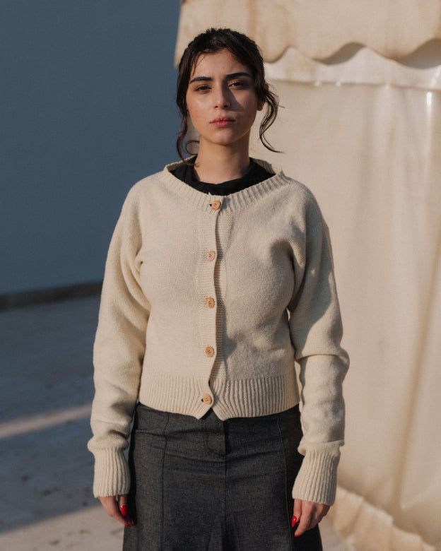 TIER CARDIGAN - CHAUME SAND