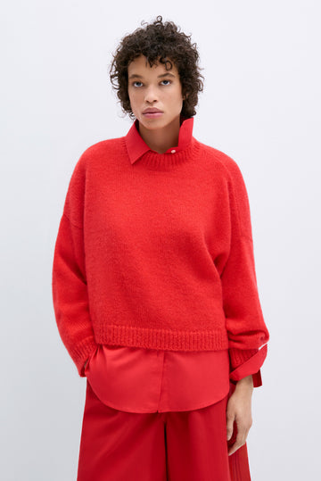 MOHAIR SWEATER - RED