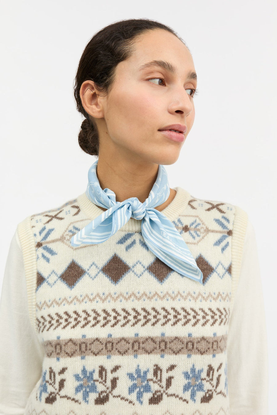 CLASSIC SCARF 50x50 - SKY BLUE