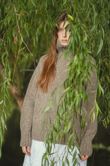 OVERSIZED RINGO SWEATER - DARK GREY MELANGE