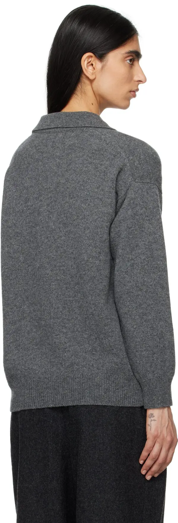 EDITH POLO SWEATER - DERBY GREY