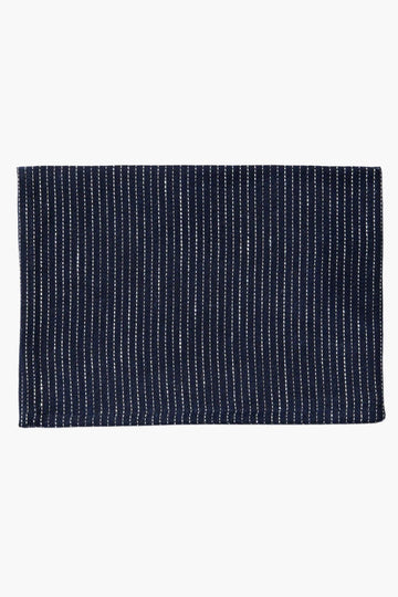 THICK LINEN TEA TOWEL - NAVY PINSTRIPE