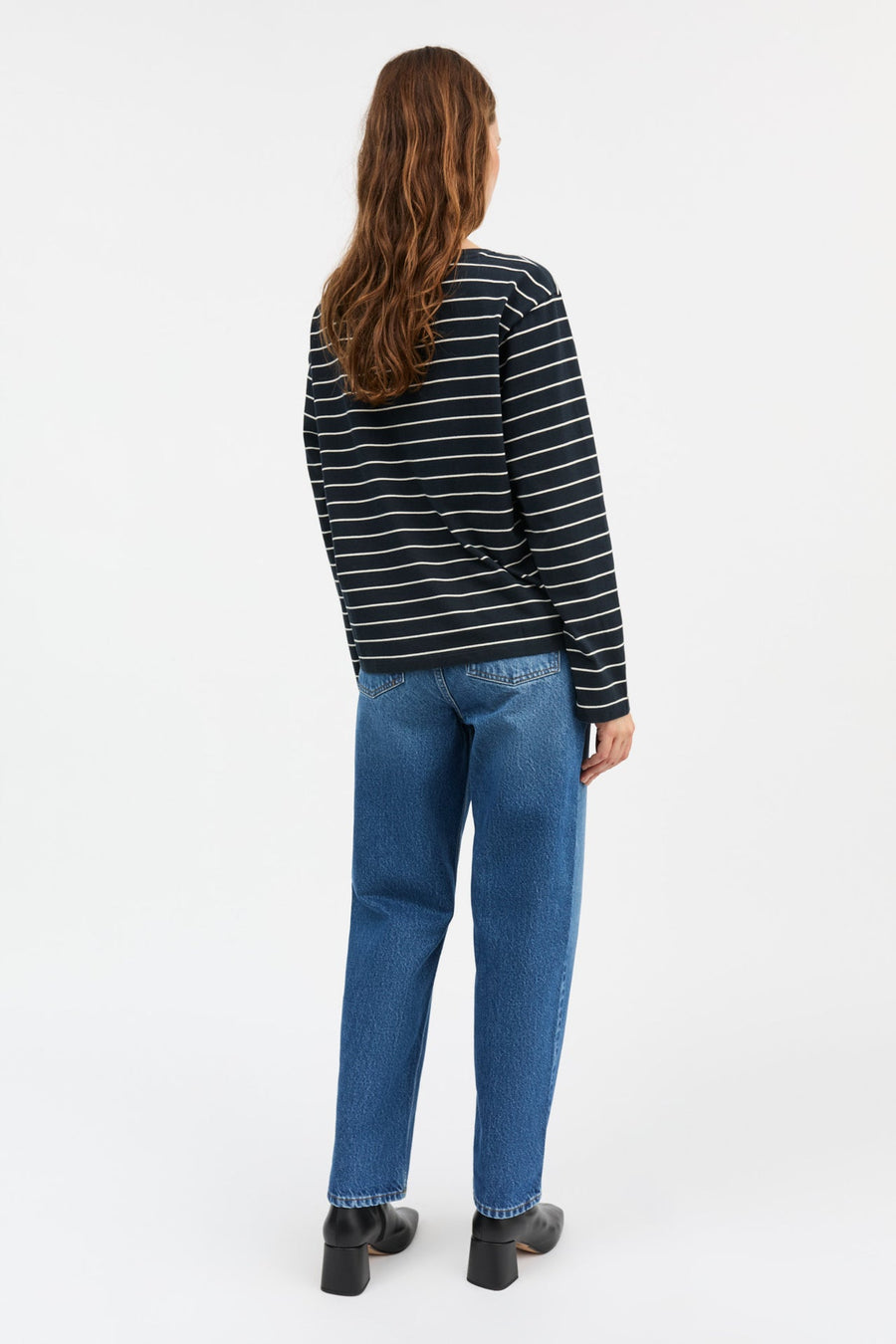 LOUI OVERSIZED BLOUSE - NAVY STRIPE