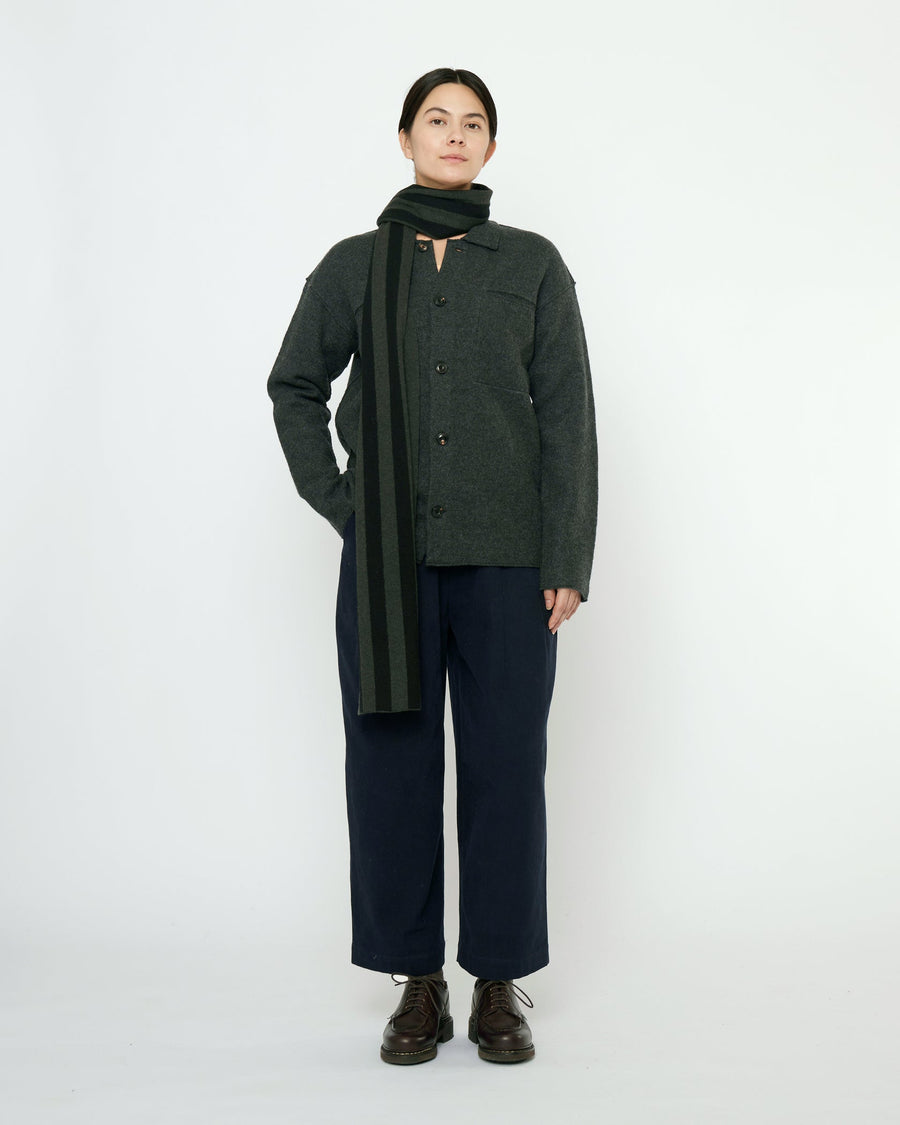 LONG SCARF - GREY STRIPES