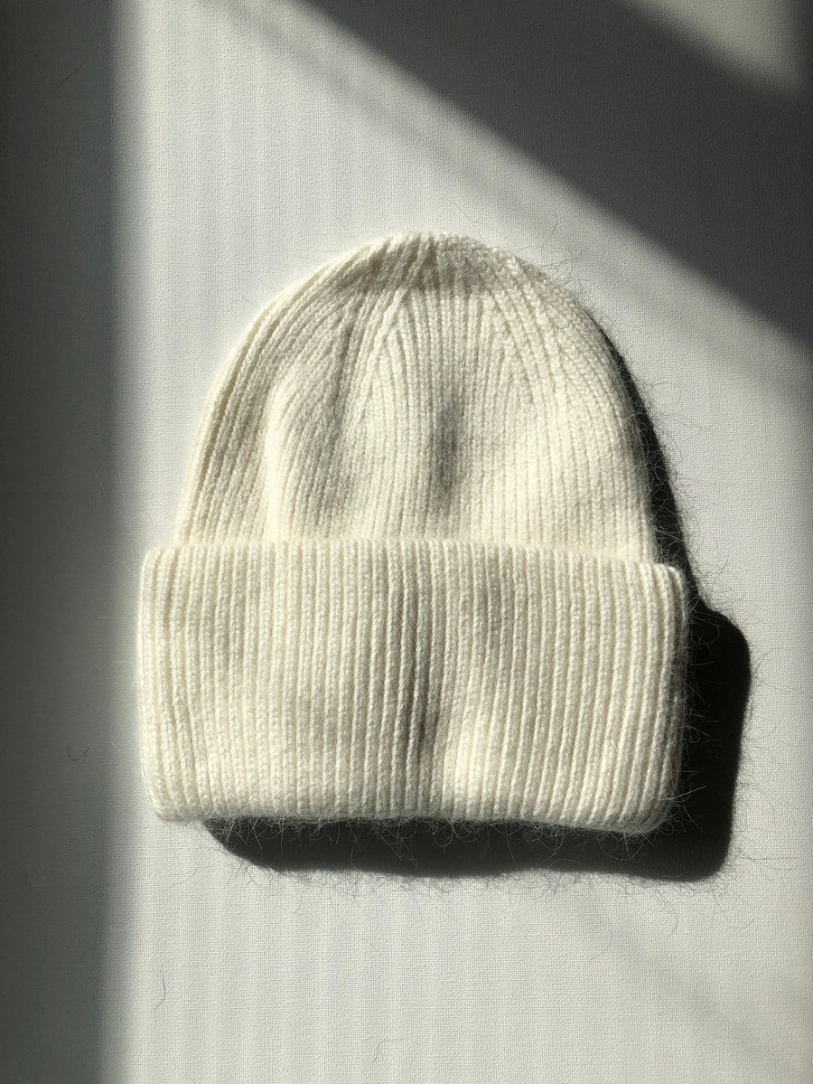 ROYAL ANGORA BEANIE - CREAM