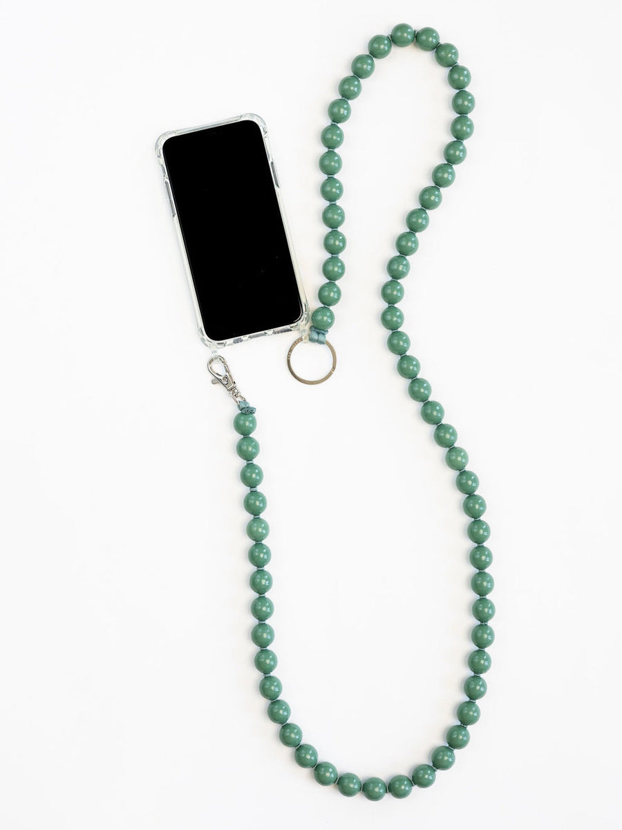 HANDYKETTE PHONE NECKLACE - BIG PERLEN - SALVIA