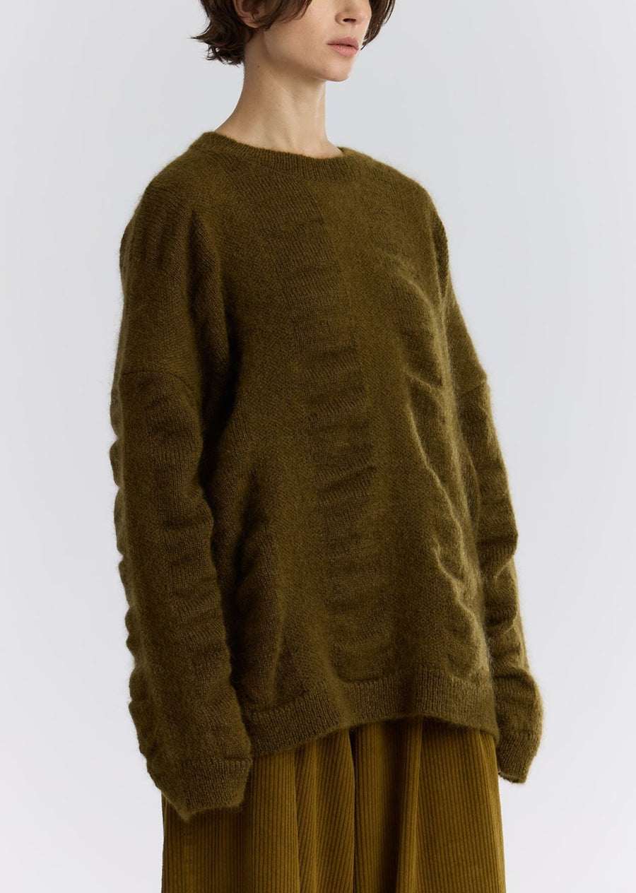 WATERFALL SWEATER - DARK OLIVE