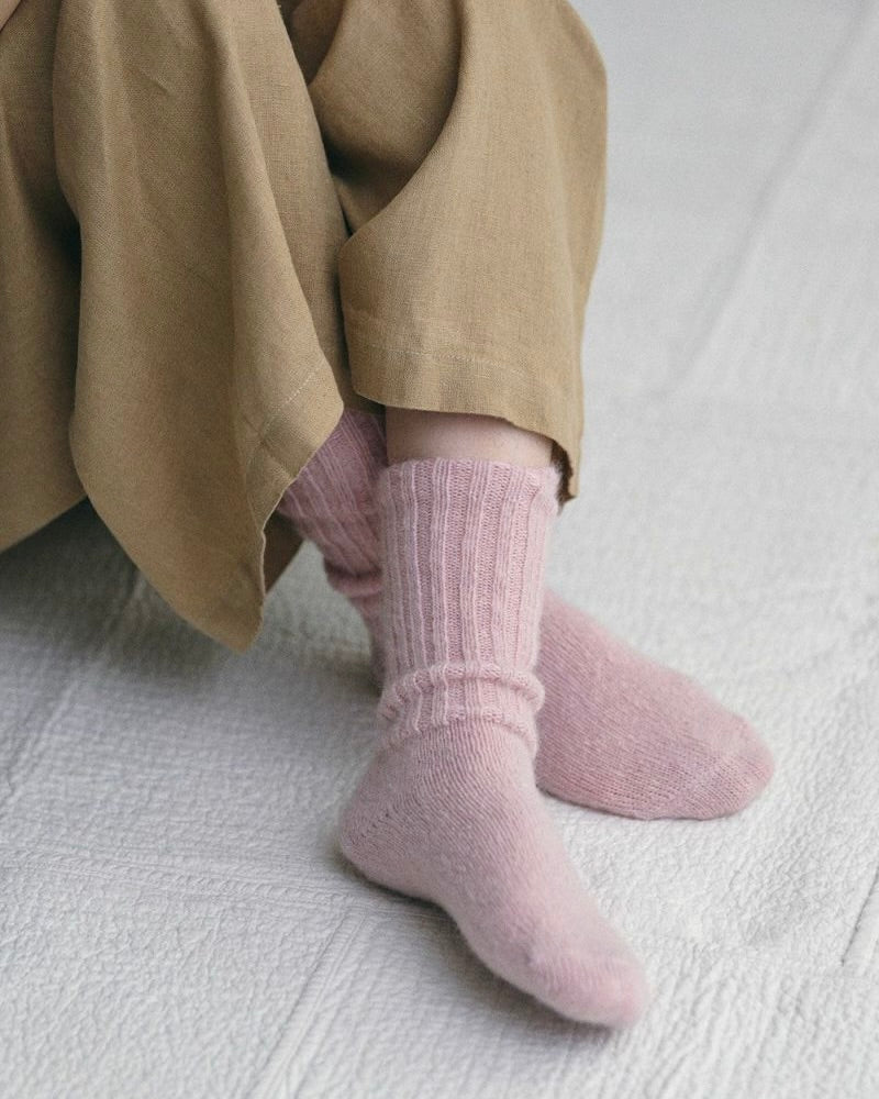 MOHAIR SOCKS - PINK