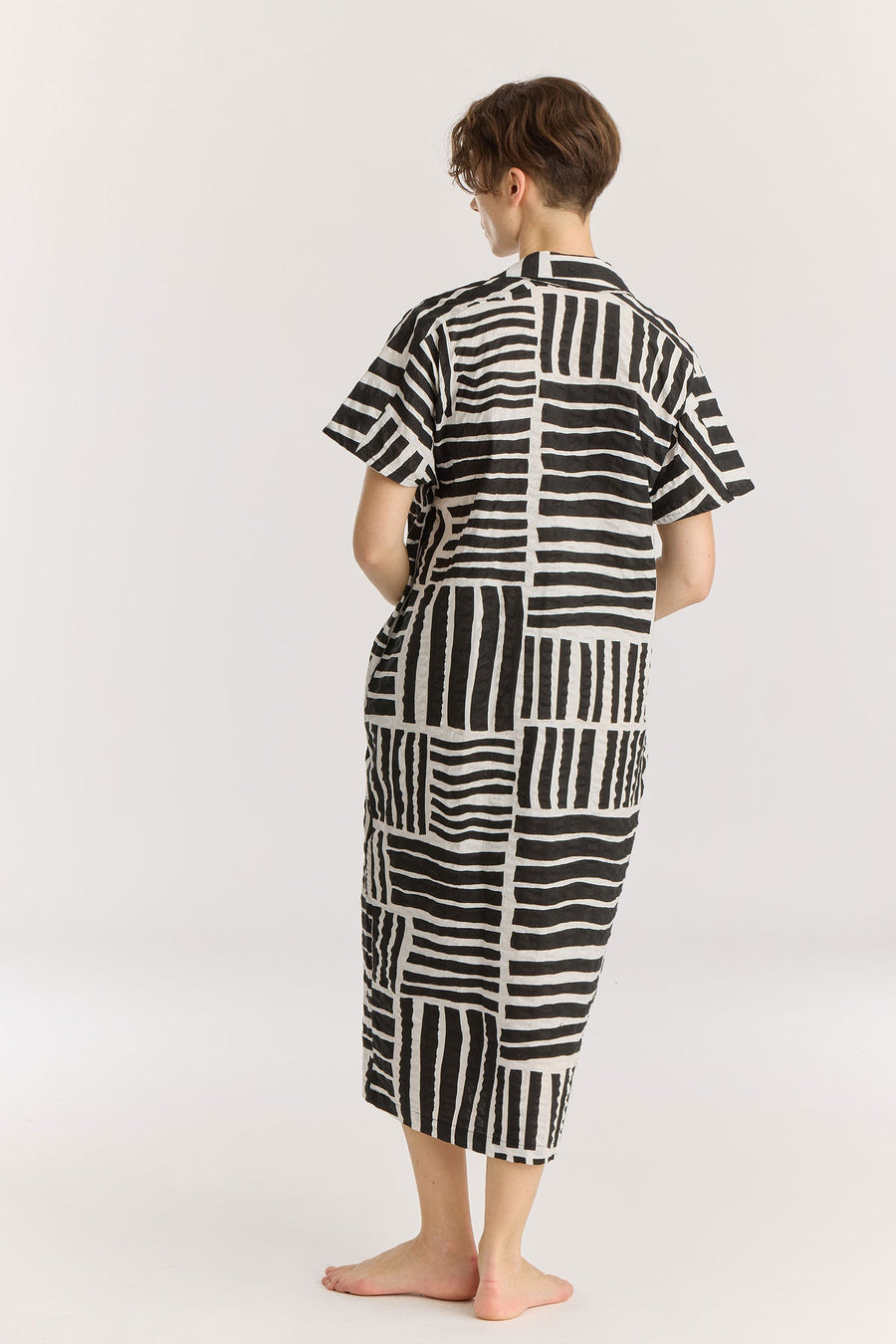 NARROW KITE DRESS - BLACK PRINT