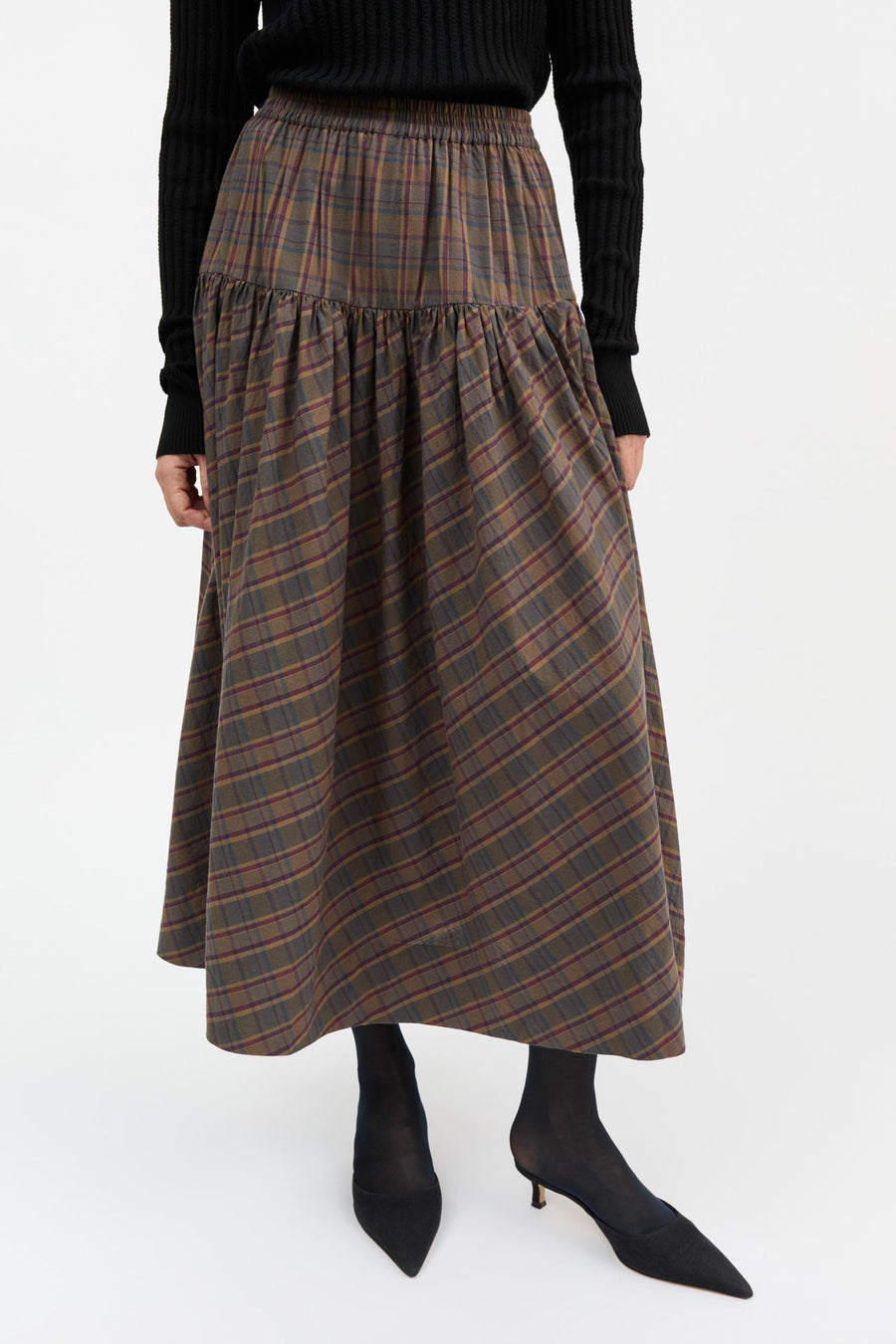 LILI SKIRT - RED/GREEN CHECK
