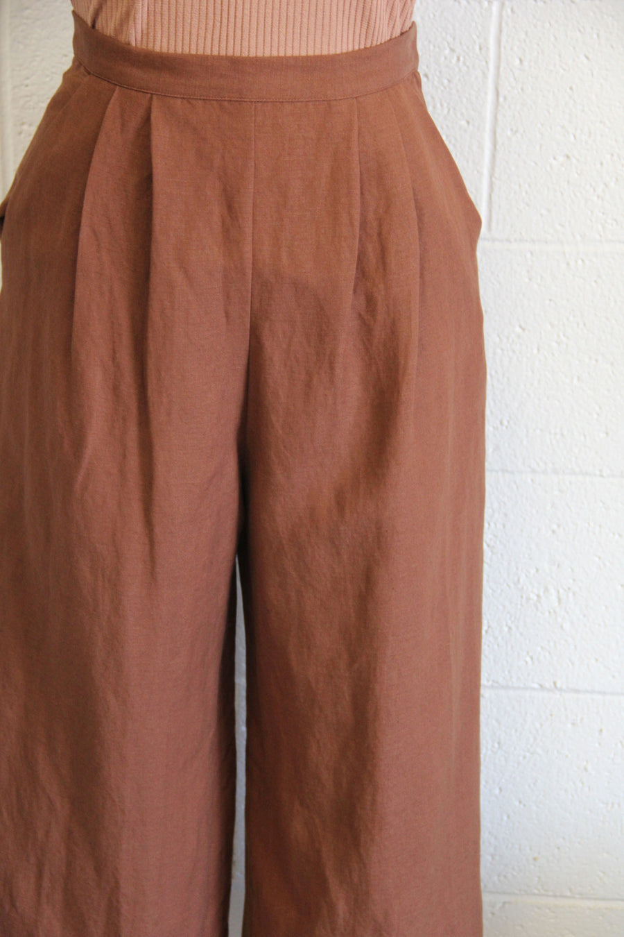 PRE-LOVED - FIRST RITE - CROPPED CULOTTE - CLAY