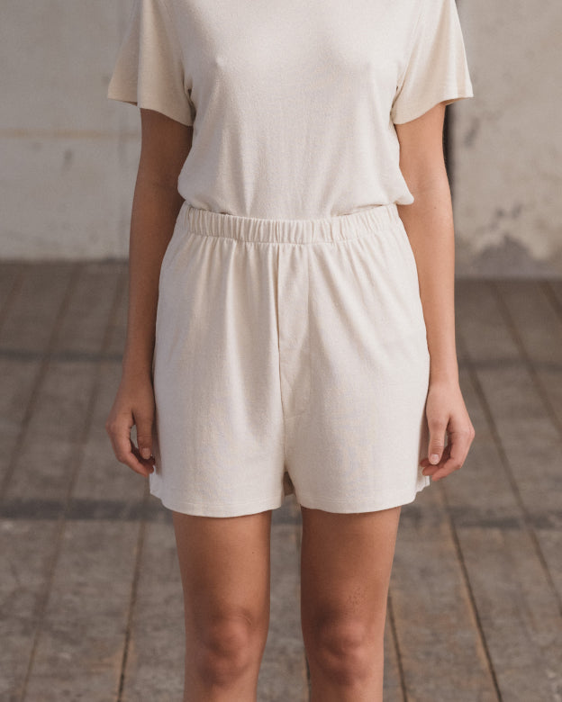 WILD SILK DOMOND SHORTS - UNDYED