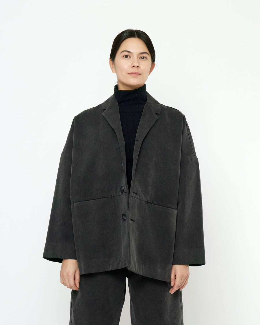 OVERSIZED BLAZER  - WASHED BLACK