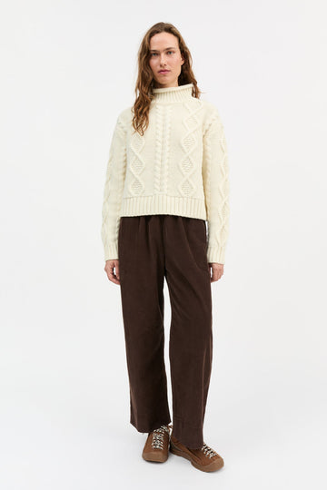 JASMINE PANTS - DARK BROWN CORDUROY
