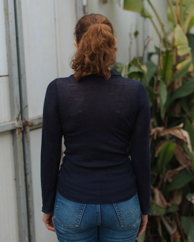 DUAL LONGLSEEVE TEE - MURANO NAVY
