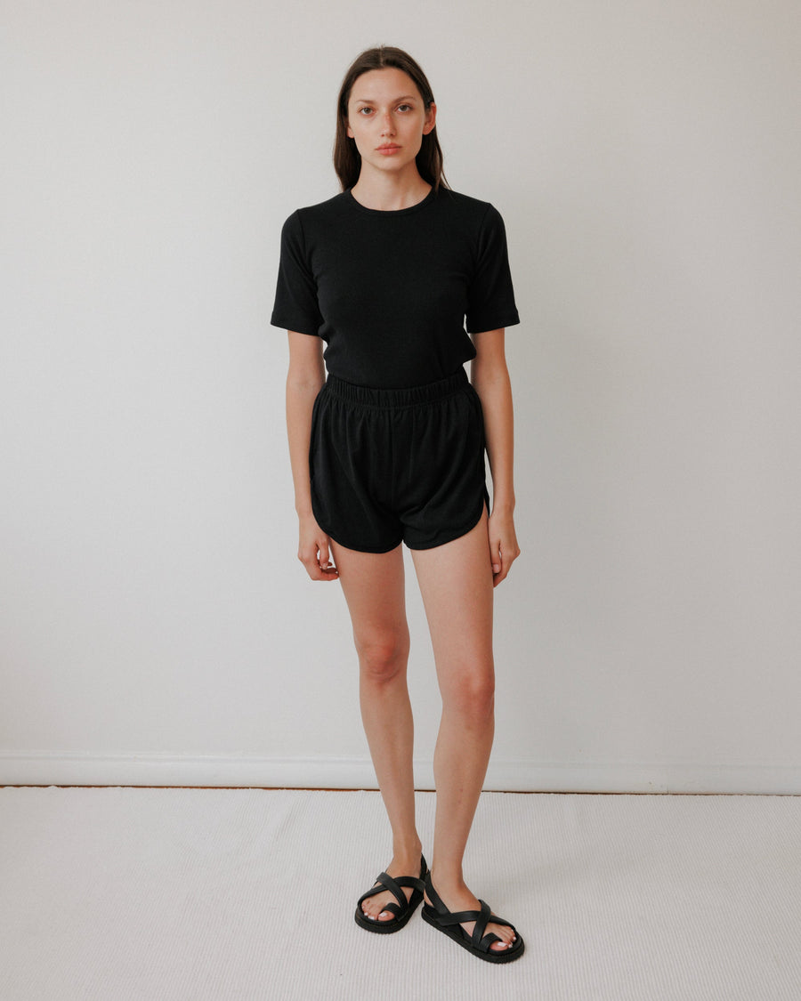 RIB TEE - BLACK