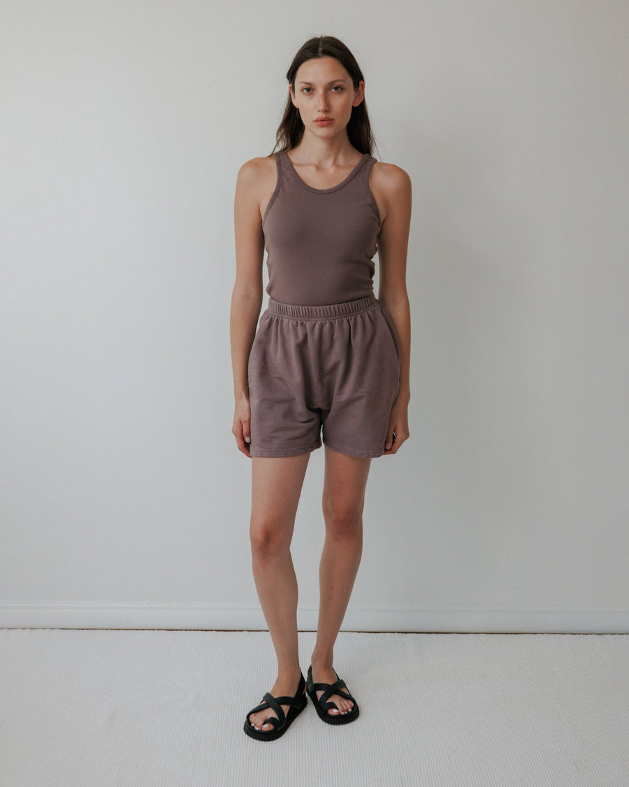 SCOOP BACK RIB TANK - MUSHROOM
