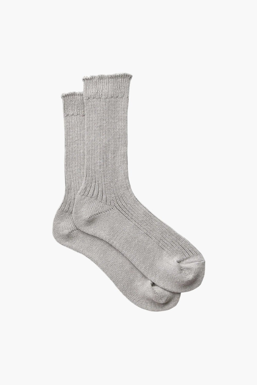 LINEN KNIT SOCKS - GREY