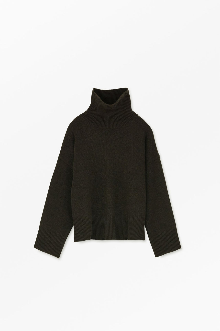 SILENE TURTLENECK - DEEP BROWN