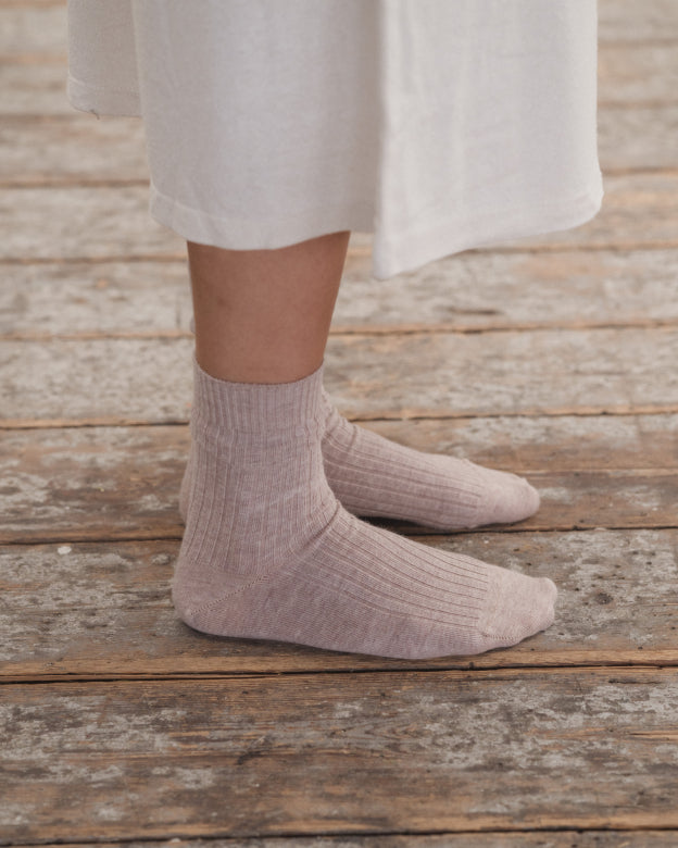 RIB ANKLE SOCK -  HAPTIC