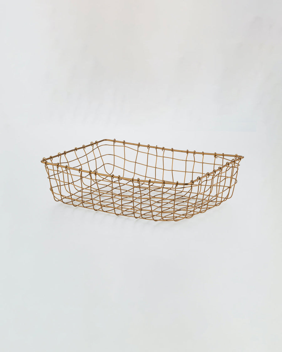 BRASS BASKET - LOW