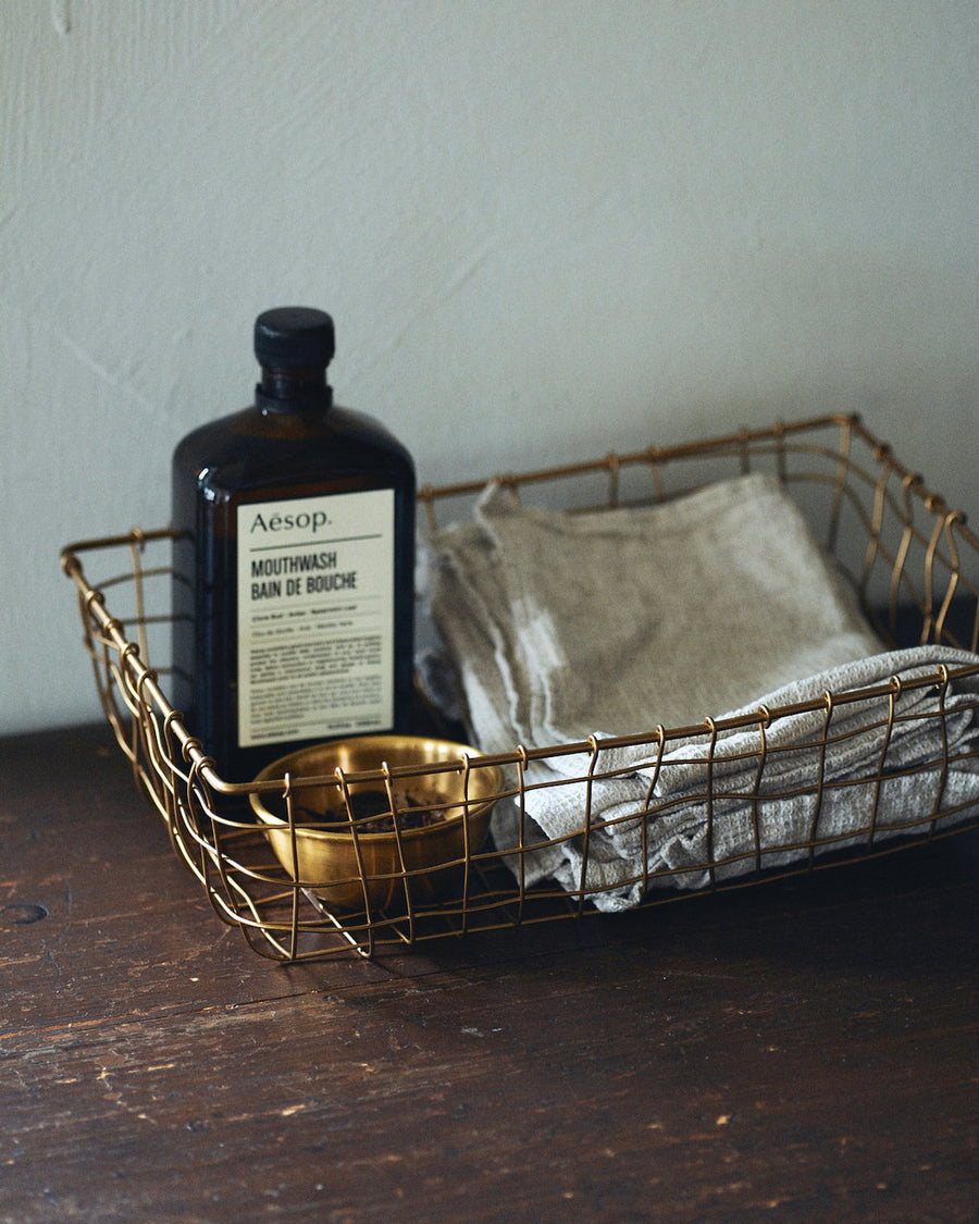 BRASS BASKET - LOW