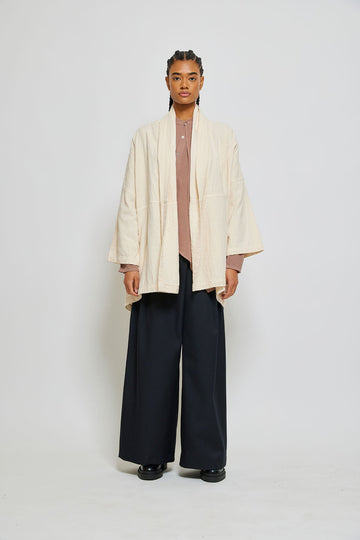 HAORI COAT - HEAVY WEIGHT DOUBLE COTTON GAUZE - KINARI