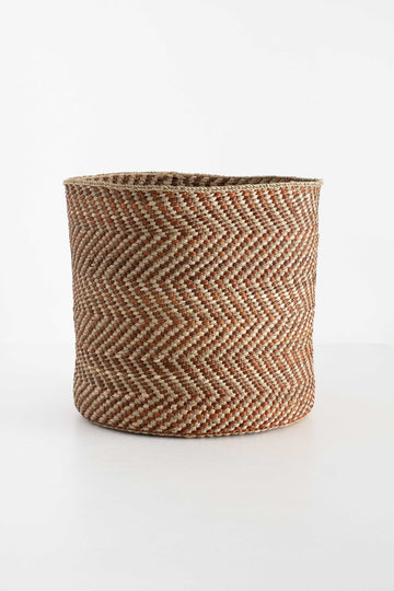 MAILA MILULU REED BASKET - NUTMEG - MEDIUM