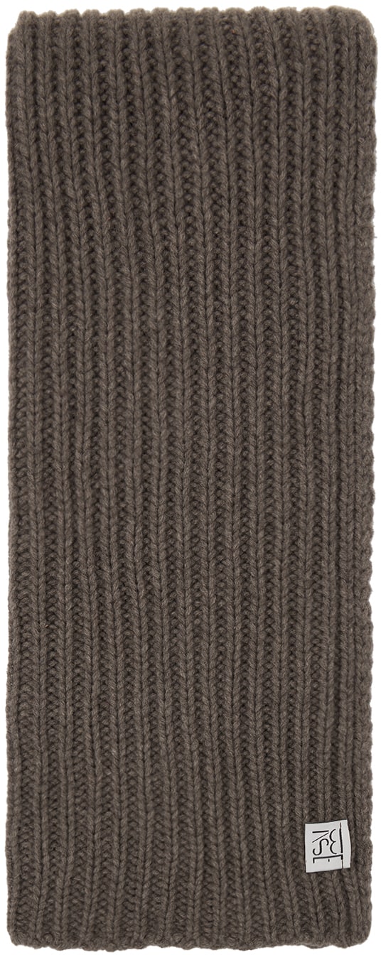 WOOL SCARF - BROWN MELANGE