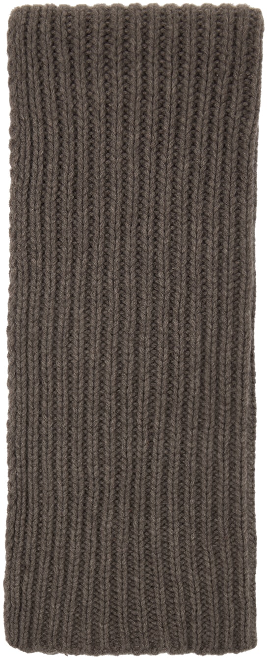 WOOL SCARF - BROWN MELANGE