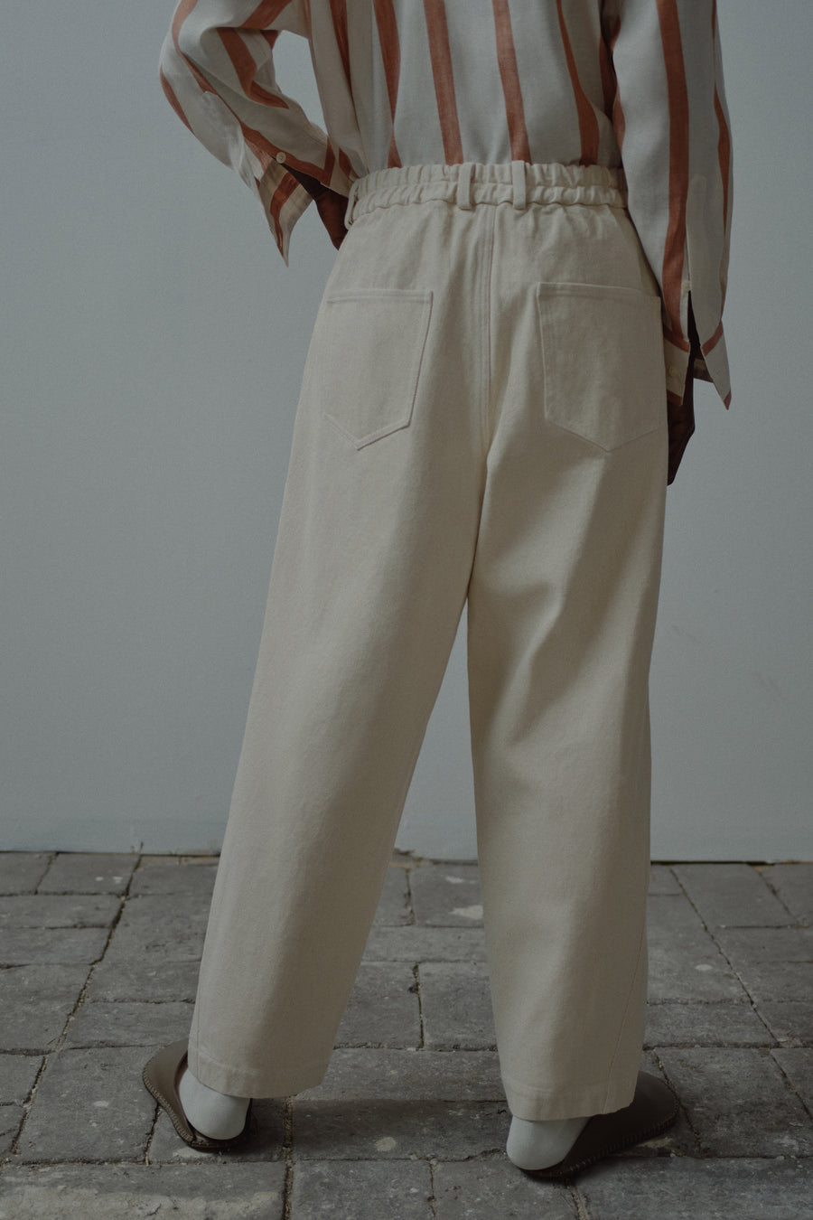 CROSSWISE SEAM PANTS - NATURAL